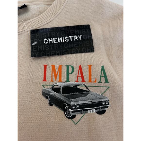 Chemistry Men’s 1965 Impala Graphic Long Sleeve Light Peach Sweatshirt Size XL - Picture 7 of 10